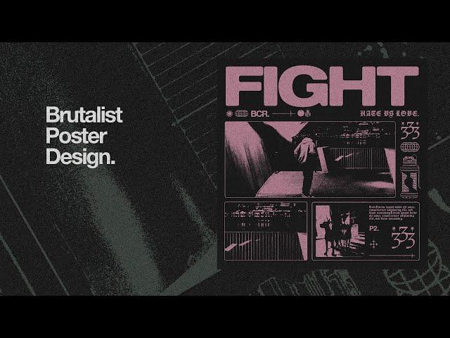 Brutalism Inspired Poster Design Tutorial