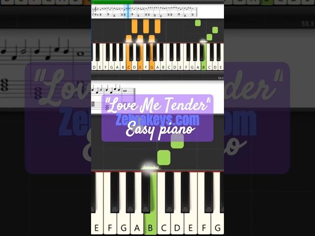 "Love Me Tender" keyboard music