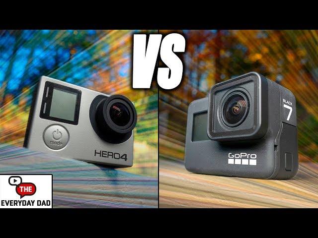 GoPro Hero 7 Black Vs GoPro Hero 4 Black!  4k GoPro Family Battle!