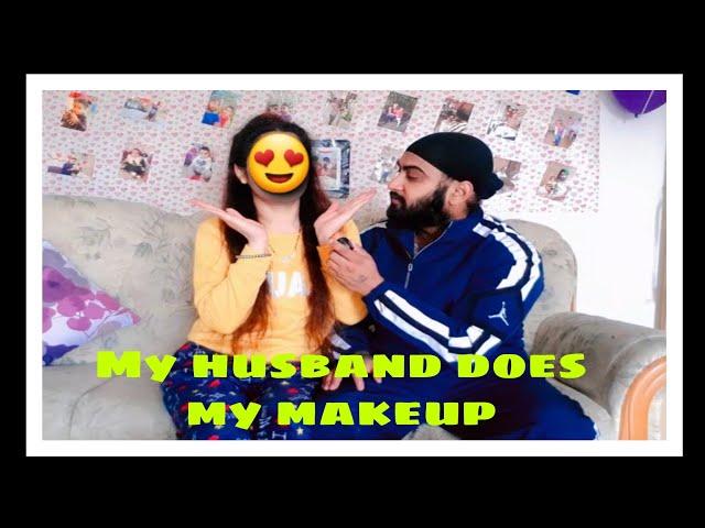 My Husband does my makeup challenge||Shocking result||RickyLovely vlogs in Europe..