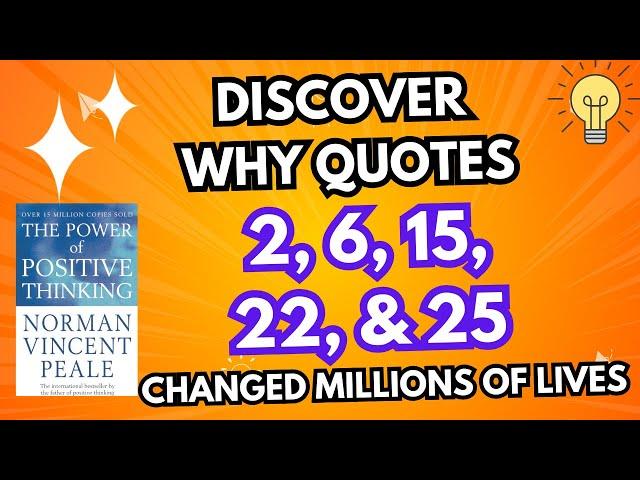 The Power of Positive Thinking - 30 Life Changing Quotes | Dr. Norman Vincent Peale