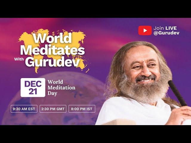 Live Meditation With Gurudev | World Meditation Day 21st Dec 2024