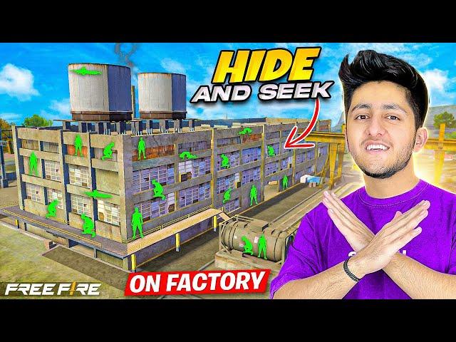 PLAYING HIDE AND SEEK IN FACTORY AFTER SO LONG  FUNNY FREE FIRE CHALLENGE