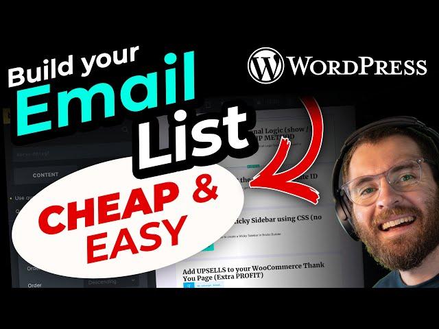 Build your Email List CHEAP and EASY using WordPress - Autonami CRM / WooFunnels / Bricks Builder