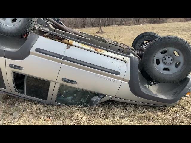 Strange car abandoned in field. #ghetto