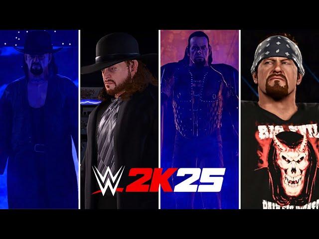 The Undertaker All Version Entrances in WWE 2K25 !!!