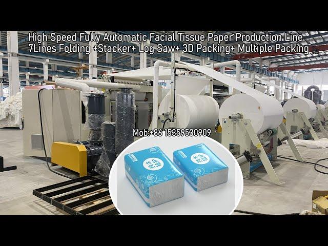 6L 7Lines10Lines Fully Automatic Facial Tissue Paper Production Line with Automatic Transfer Stacker