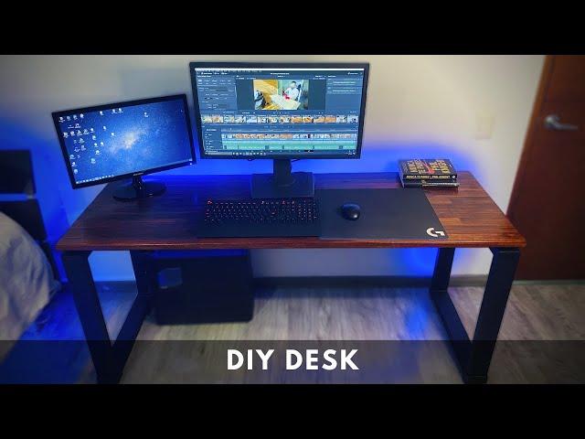 How to Build a MODERN WOOD Desk For Under 100$ | Custom DIY Desk 