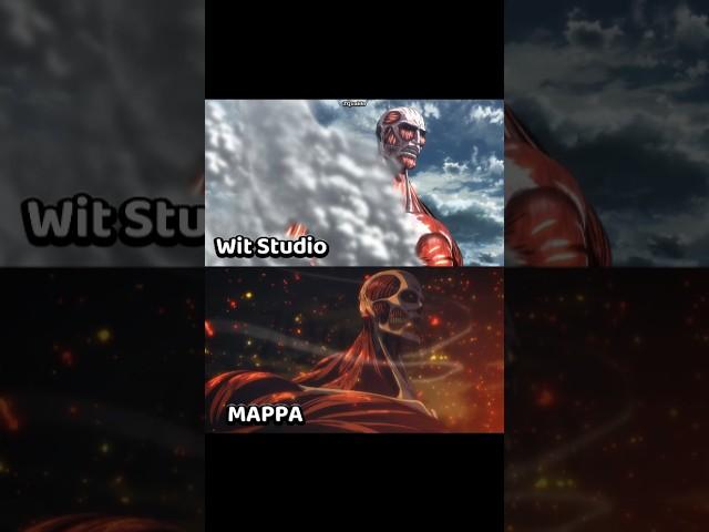 Colossal Titan, MAPPA vs Wit Studio #anime #shorts #aot