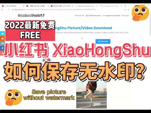 2023最新小红书保存无水印图片和视频的免费在线工具，How to save picture from XiaoHongShu online free 2023