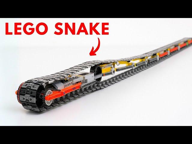 World's Longest LEGO Snake Overcome Outdoor Obstacles | Smart Lego