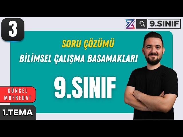 9. SINIF BİYOLOJİ YENİ MÜFREDAT | BİLİMSEL YÖNTEM SORU ÇÖZÜMÜ | MAARİF MODELİ | 3. DERS