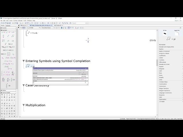Maple Fundamentals Guide – for Maple 2020
