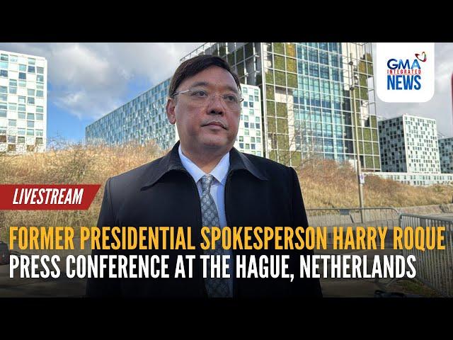 LIVE: Atty. Harry Roque press conference at The Hague, Netherlands | GMA Integrated News