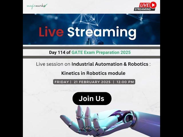 Day 114 of GATE Exam Preparation 2025 | Industrial Automation and Robotics