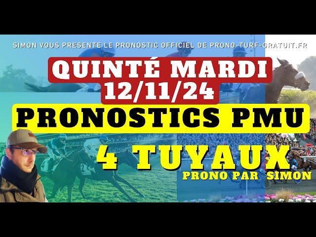 Pronostic Quinté du Mardi 12/11/2024 : Pronostics PMU, 4 Tuyaux, Bases Solides et Tocard du jour