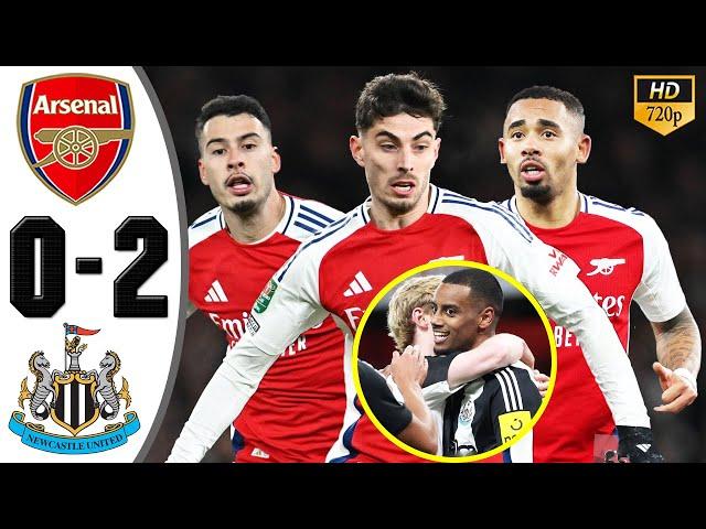 Arsenal vs Newcastle 0-2 Highlights & All Goals  EFL Cup 2025 | Semi-Final