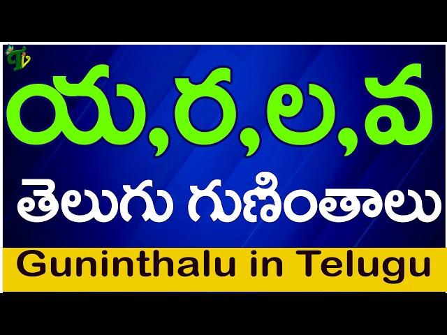 య ర ల వ గుణింతాలు | Ya Ra La Va guninthalu |How to write Telugu varnamala guninthalu