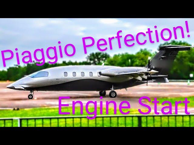 Piaggio Pusher Engine Start! Piaggio Avanti Turboprop Aeroplane Aircraft.