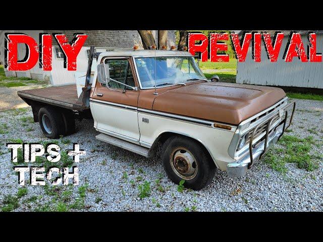 How To Revive Abandoned Cars and Trucks! 1974 F350 First Start