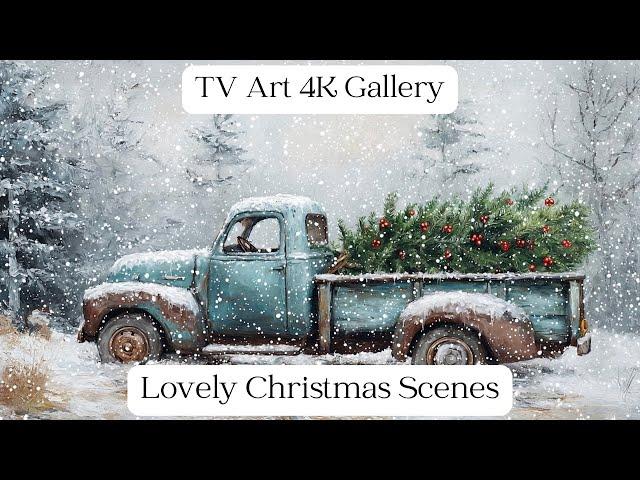 Lovely Christmas Scenes | Art Slideshow for Your TV | 12 Scenes | 4K TV Wallpaper | Frame TV