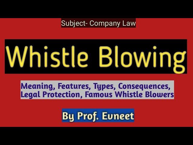 Whistle Blowing in hindi | whistle blower policy in hindi | whistle blower policy in india