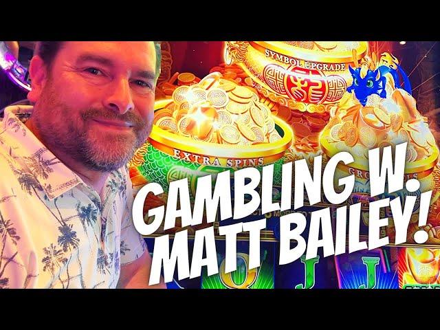 GAMBLING IN VEGAS W/ MATT BAILEY PLAYS THE SLOTS!  ALBERT’S SLOT FRIENDS FRIDAY! Slot Machine