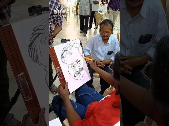 Real Time live caricature by velvom / How to draw live caricature? #velvomcaricature