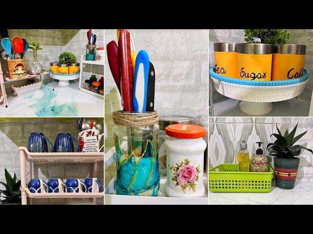 Kitchen countertop decor |Diy kitchen organization ideas|countertop decorating ideas kitchen