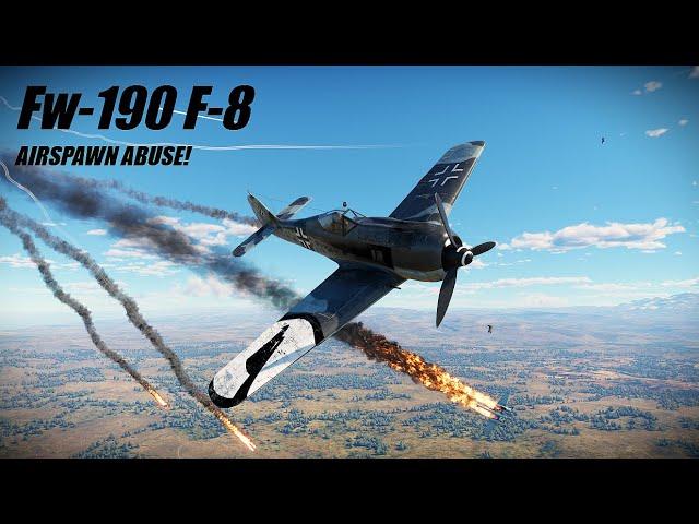 Abusing Attacker Spawn! | Fw-190 F8 Review | War Thunder Air RB