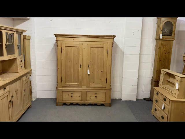 Antique Pine Wardrobe c1870 (Dismantles) (J0505E) - Pinefinders Old Pine Furniture Warehouse