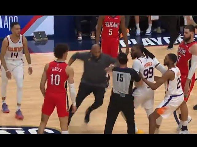 Jaxson Hayes FLATTENS Jae Crowder With Cheap Shot, Gets Ejected From Suns-Pelicans NBA Playoffs Game