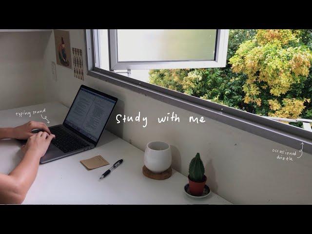 study with me (1 hour) | real time, no music