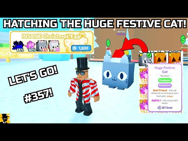 HATCHING THE HUGE FESTIVE CAT! | Pet Simulator X