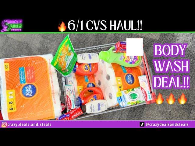 6/1 CVS HAUL BODY WASH, PAPER PROD.+ LAUNDRY STOCK UP‼️6/1 CVS Couponing #cvsdeals #cvshaul