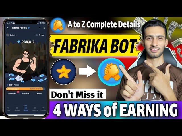 Fabrika Friend Factory Telegram Tap 2 Earn Bot || Same like Major