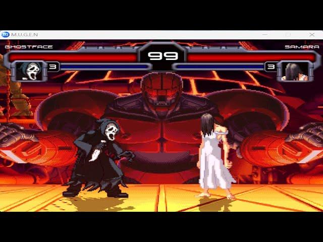 Ghostface vs Samara (The Ring) SUPER CRAZY FIGHT Horror Mugen Epic Battle Tribute 2023