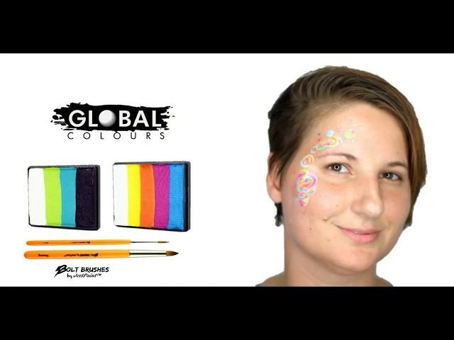 How to Face Paint - Face Painting Bubbles Tutorial