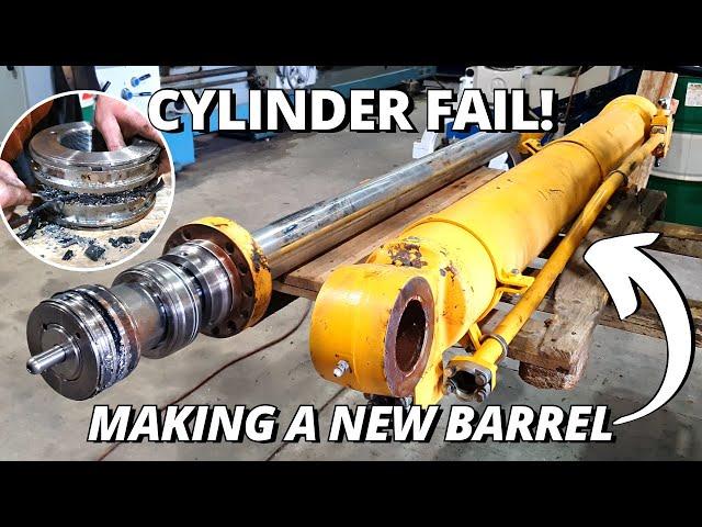 Repair FAILED Hydraulic Cylinder | Part 1 | Making a New Barrel