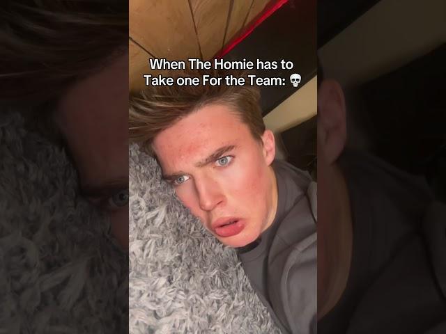 Taking One For The Team . Creds: @loicspaghetti