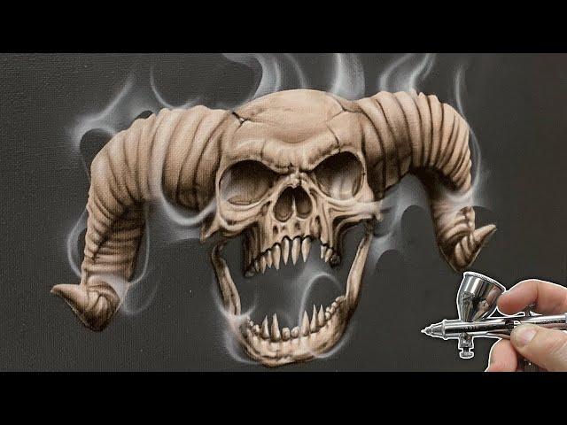 Airbrushing a Skull for Beginners