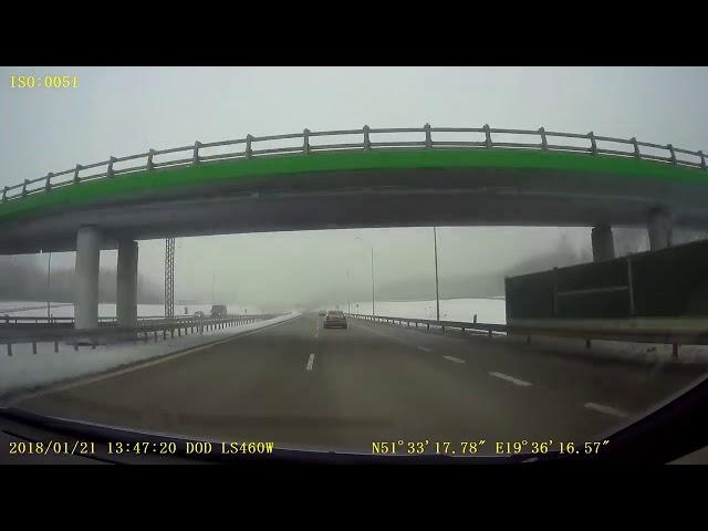 Big crash on the highway in poland