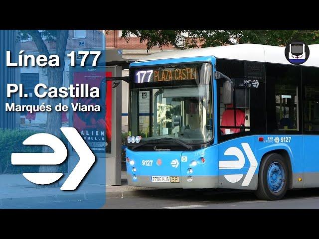 Viaje en la línea 177 de EMT Madrid | Plaza de Castilla - Marqués de Viana