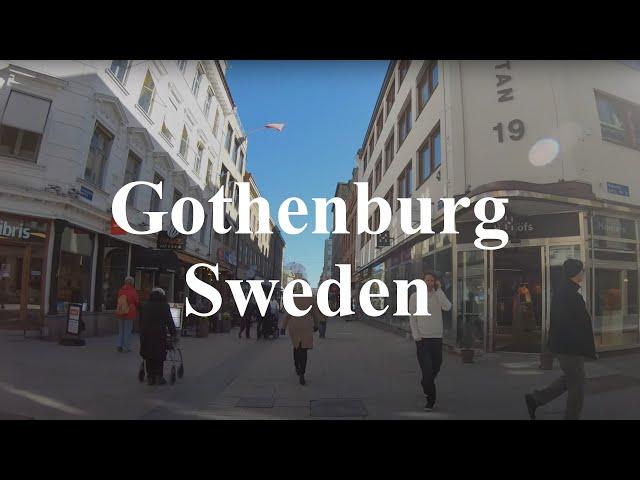 Walking tour in Gothenburg (Göteborg) City, Sweden (Sverige)