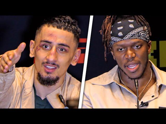 TENSE! AnEsonGib w/ KSI • Vs Slim Albaher FULL POST-FIGHT PRESS CONFERENCE | Misfits Boxing