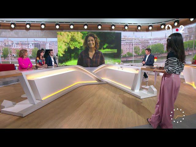 Émilie Tran Nguyen en pantalon en cuir dans Télématin sur France 2 le 19 Juin 2024