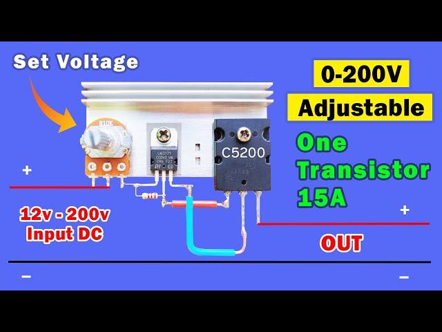 Simple Adjustable DC voltage power supply, Voltage regulator DIY