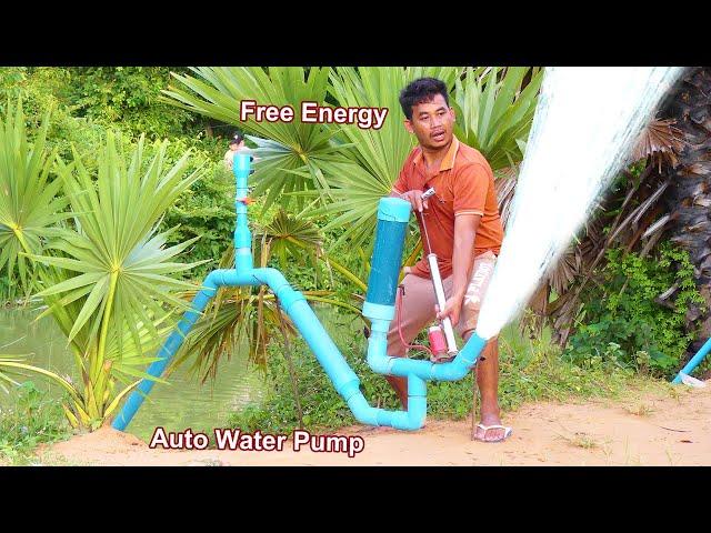 I turn PVC pipe into a water pump no need electric power easy way life hacked at home