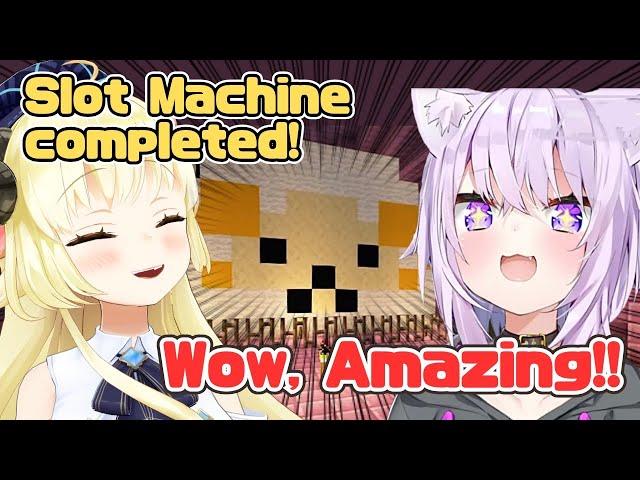 Okayu’s Reaction to the Slot Machine Watame Made in Neko Neko Island[Hololive/EngSub/JpSub]