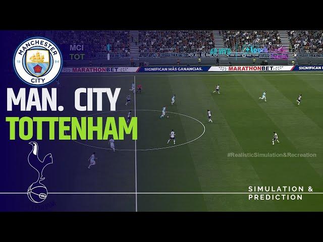 Manchester City vs Tottenham Hotspur LIVE Premier League 24/25 Full Match - Video Game Simulation